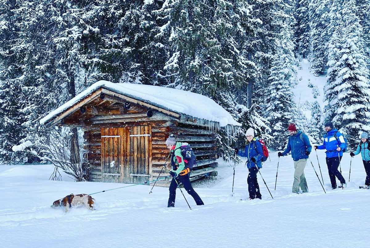Schneeschuhtour auch mit Hund
