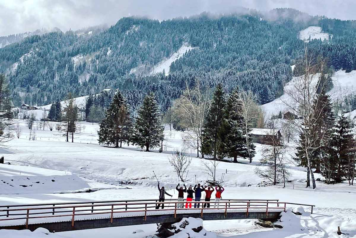 Schneeschuhtour am Golfplatz bei der Sonnenalp