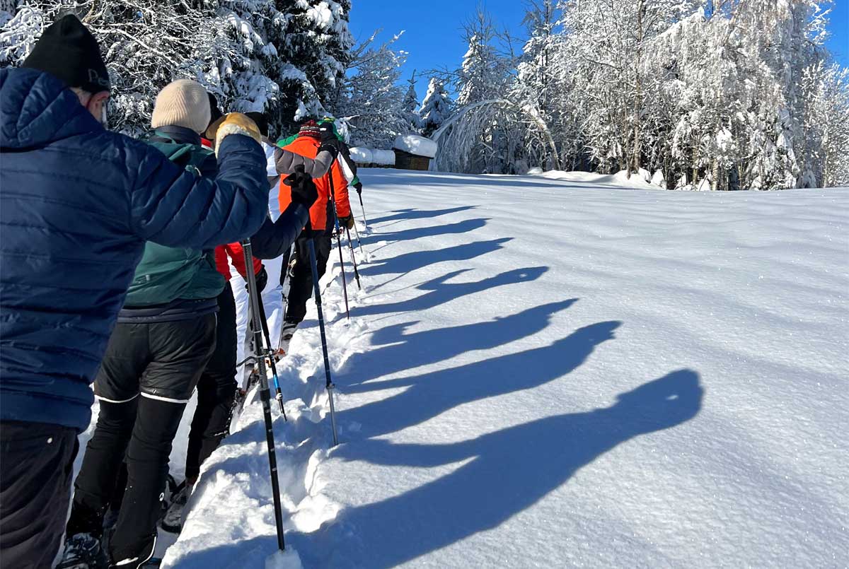 Schwarzwasserhütte im Allgäu Schneeschuhwandern