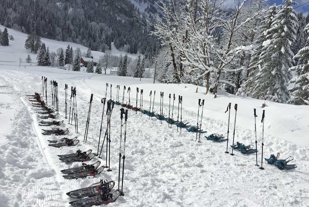 Leihausrüstung für Schneeschuhtouren